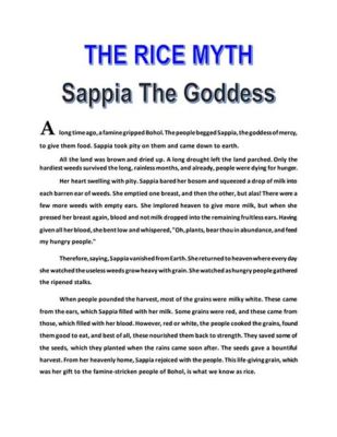  The Goddess of Rice: A Mythical Tale Exploring the Relationship Between Humans and Nature